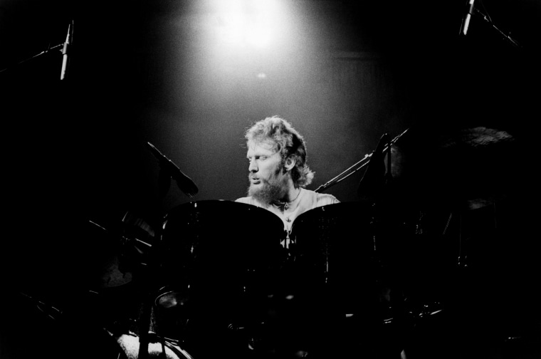 Image: Ginger Baker performs with the Baker-Gurvitz Army in the 1970's.