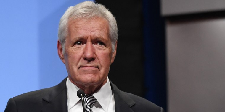 Image: Image: FILE: "Jeopardy!" Host Alex Trebek Diagnosed With Cancer The NAB Achievement In Broadcasting Dinner