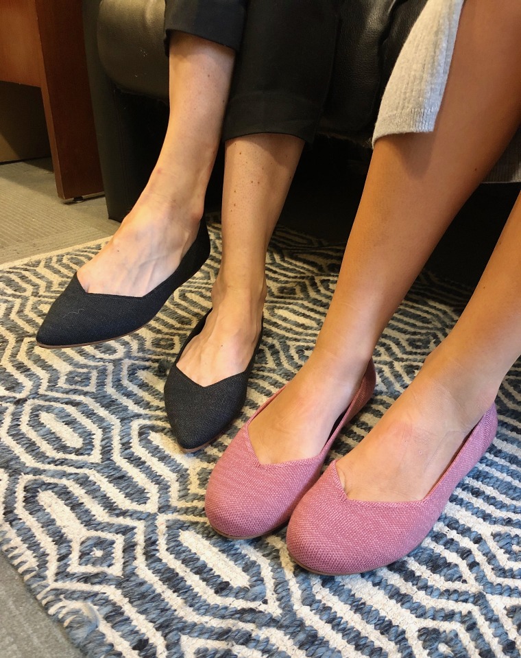 Commerce Director Jen Birkhofer and Audience Development Coordinator Halle Proper adore the comfort of the new Merino collection.