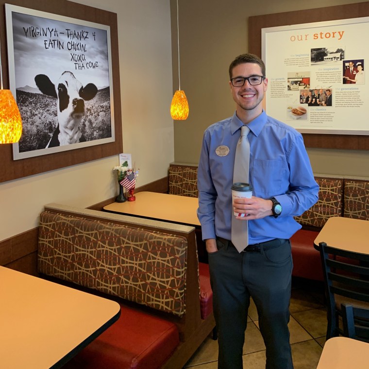 Seth Ratliff has worked for Chick-fil-A on and off since 2012.