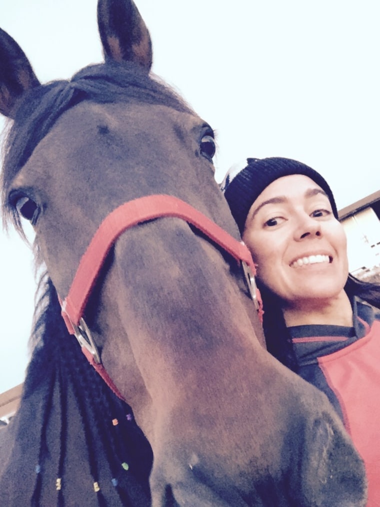 Dr. Kimberly Pope-Robinson and her horse, Toby