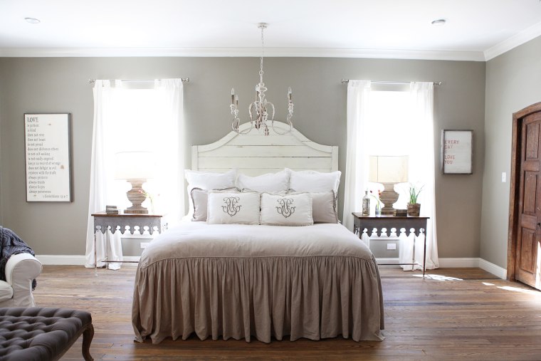 The master bedroom used to feature neutral colors.