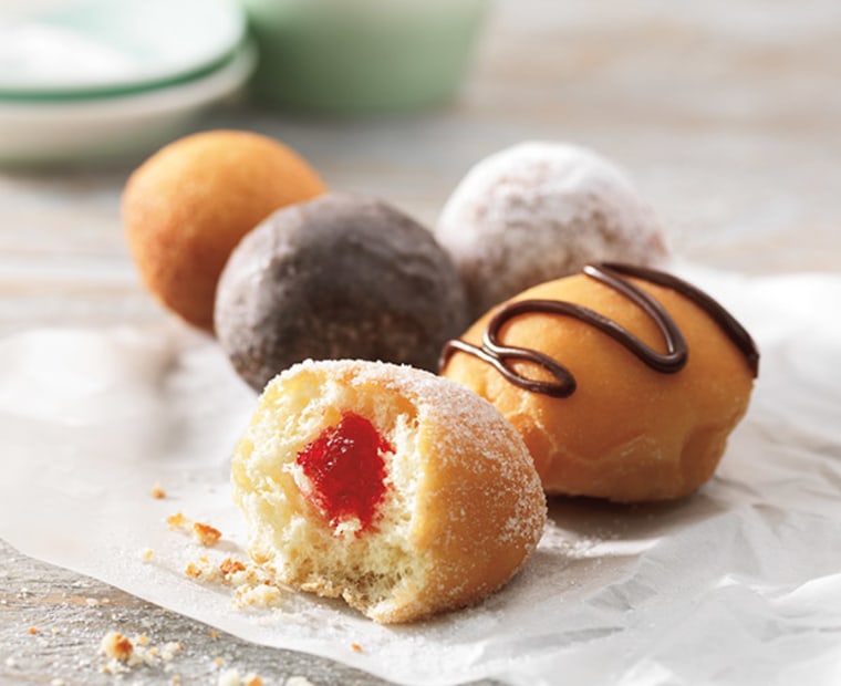 The fruity filling used in some jelly doughnuts might not contain any red fruit.