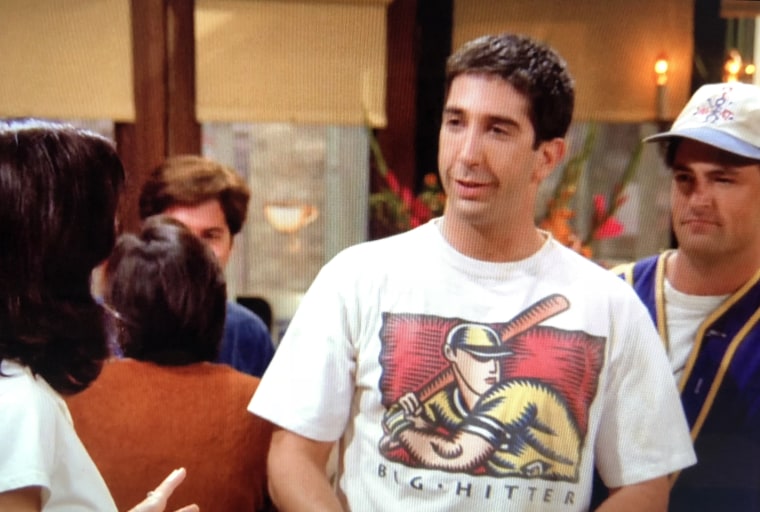David Schwimmer wears one of Burton Morris' designs in season one of "Friends."