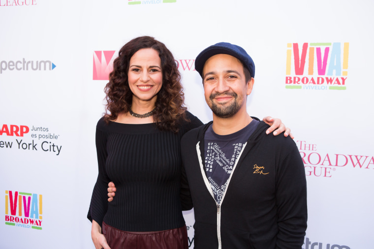 Actress Mandy Gonzalez and playwright and composer Lin-Manuel Miranda. Gonzalez currently plays Angelica in Miranda's hit musical "Hamilton."