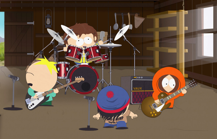 A scene from the "Band in China" episode of "South Park."