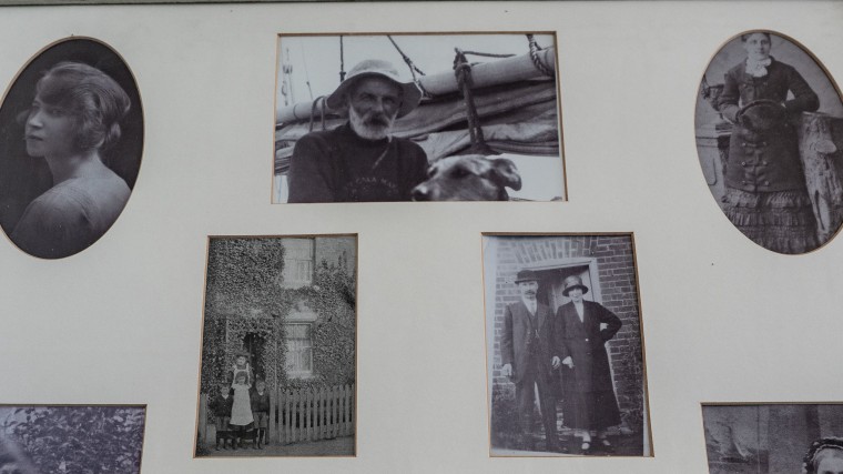 Image: Photos of past generations of Haward oystermen and women