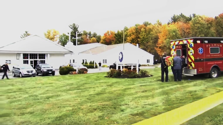 Image: A shooting was reported at the New England Pentecostal Church in Pelham, N.H., on Oct. 12, 2019.
