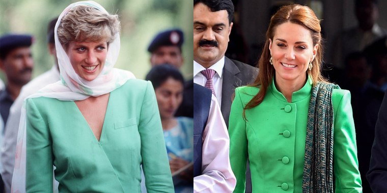 Did the duchess choose her green ensemble with Diana's past look in mind?