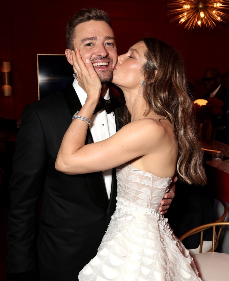 Justin Timberlake and Jessica Biel at 2018 Emmys
