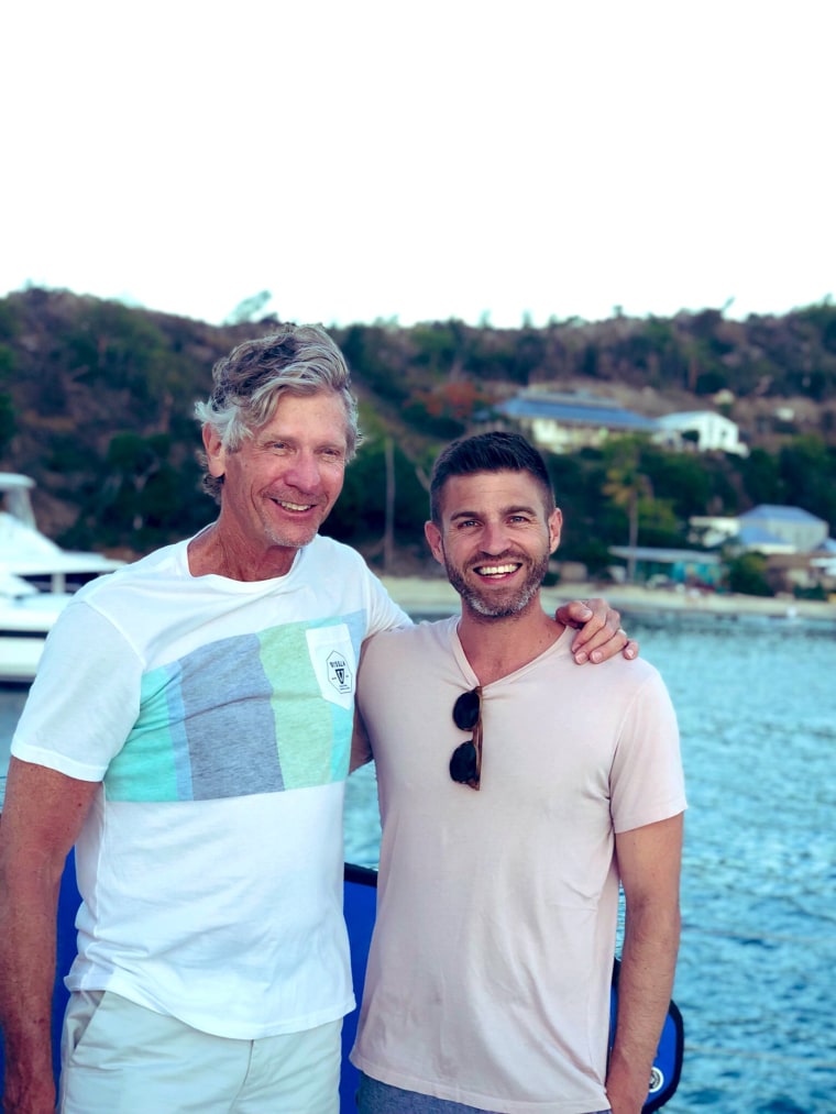 Grant Ginder with his dad, Steven Ginder.