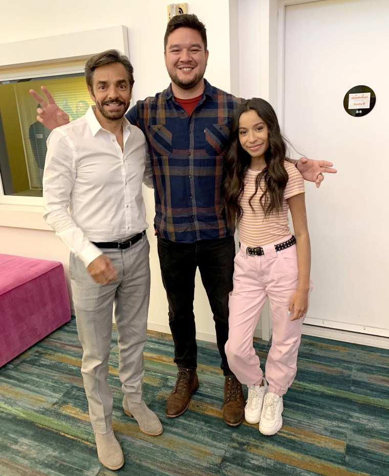 Actor Eugenio Derbez, director Miguel Puga and actress Izabella Alvarez.