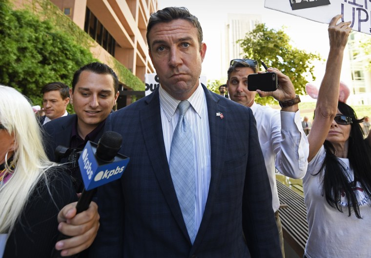 Rep. Duncan Hunter, R-Calif., leaves federal court after a hearing on July 1, 2019, in San Diego.