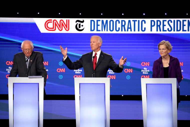 Image: Democratic Presidential Candidates Participate In Fourth Debate In Ohio