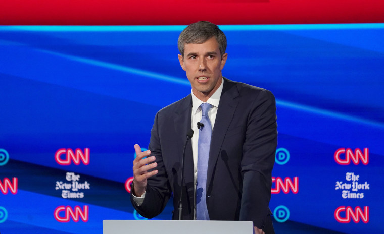 Image: Democratic presidential candidate former Rep. Beto O''Rourke speaks during the fourth U.S. Democratic presidential candidates 2020 election debate in Westerville, Ohio
