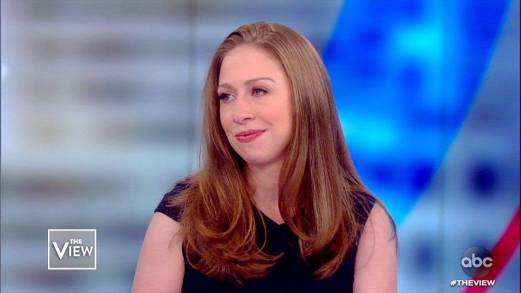 Chelsea Clinton on \"The View\" on Oct. 16, 2019.