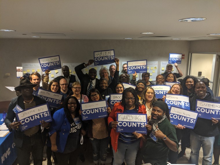 The newly launched NYC Census 2020 hosts its second volunteer training session at their headquarters in Manhattan's Financial District on Oct. 10, 2019.