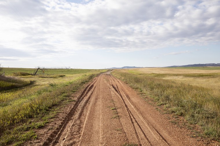 Image: A rural road in Amidon, N.D.,