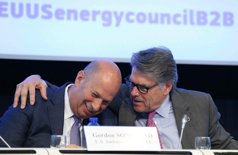 Image; Gordon Sondland, Rick Perry, EU-U.S Energy Council B2B Forum on LNG