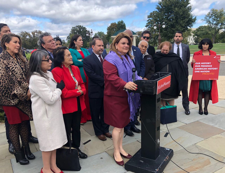 Rep. Jenniffer Gonzalez speaks out in favor of the creation of the National Museum of the American Latino on Capitol Hill on Oct. 17, 2019.