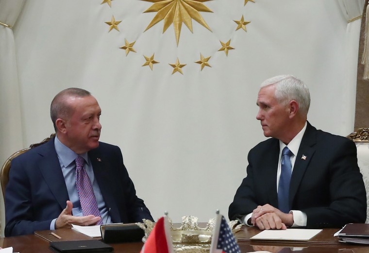 Image: Vice President Mike Pence and Turkish President Tayyip Erdogan 