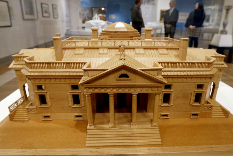 Image: A model Monticello by Thomas Jefferson on display in Norfolk, Va., on Oct. 16, 2019.