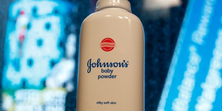 A bottle of Johnson's Baby Powder