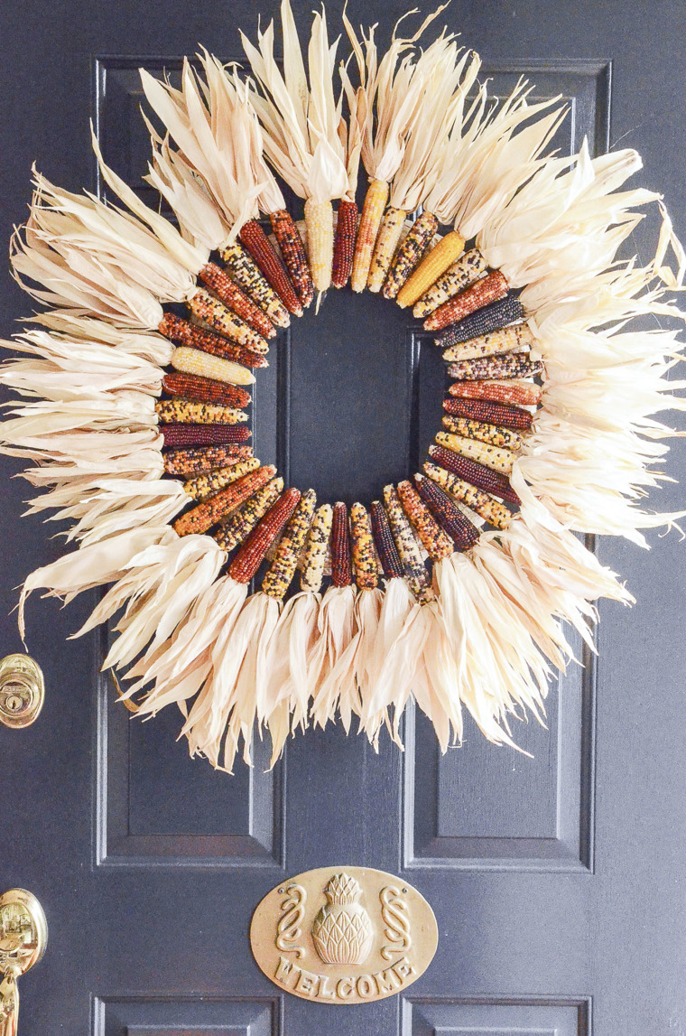 DIY Indian Corn Wreath