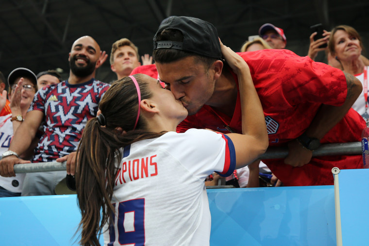 Alex Morgan, husband Servando Carrasco after Women's World Cup final