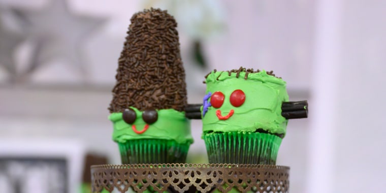 ANNA HELM-BAXTER / MEREDITH SINCLAIR: Mummy Cookies + Frankenstein Cupcakes + Bat Doughnuts + Cheesy Graveyard + Spiderweb Taco Dip + Mummified Jalapeno Poppers + Monster Burgers + Pumpkin Keg + Scaredy Cat Cocktail