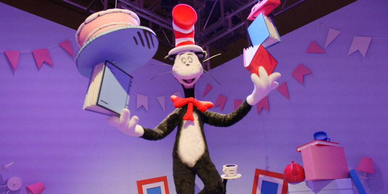 "The Cat in the Hat" is featured prominently in the new exhibition "The Dr. Seuss Experience."