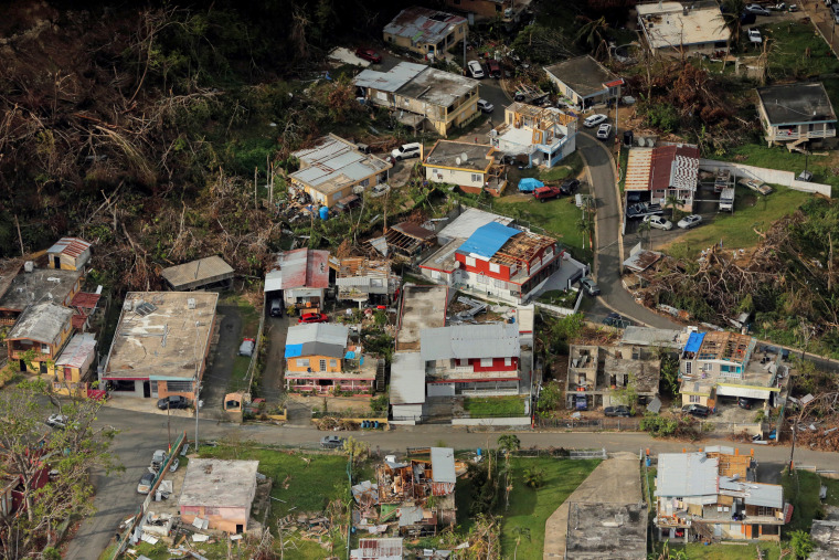Image: Buildings damaged by Hurricane Maria