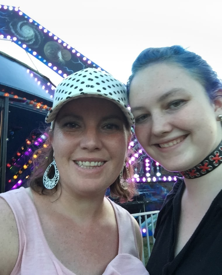 Sky Elizabeth Smith, left, and mother Elizabeth Gale Seiler at the Heber fair days in August 2019.