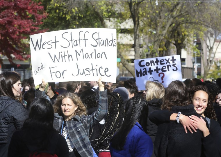 Image: Students faculty protest