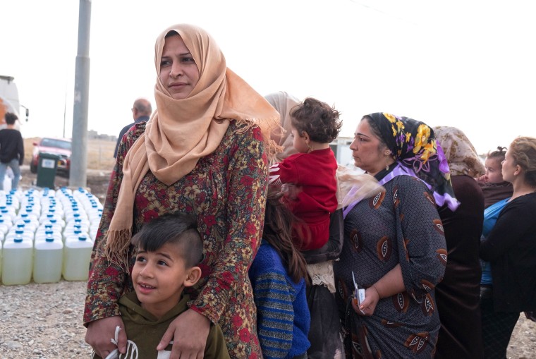 Image: Randa Shekhums Hussein and her family fled from al Darbasiyah, just east of Ras Al-Ayn
