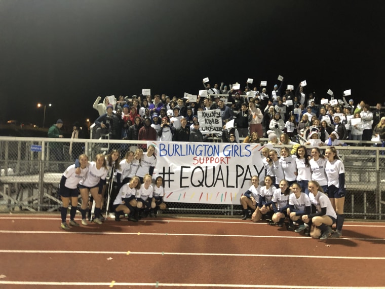 Supporters of the Burlington High School girls soccer team in Vermont.