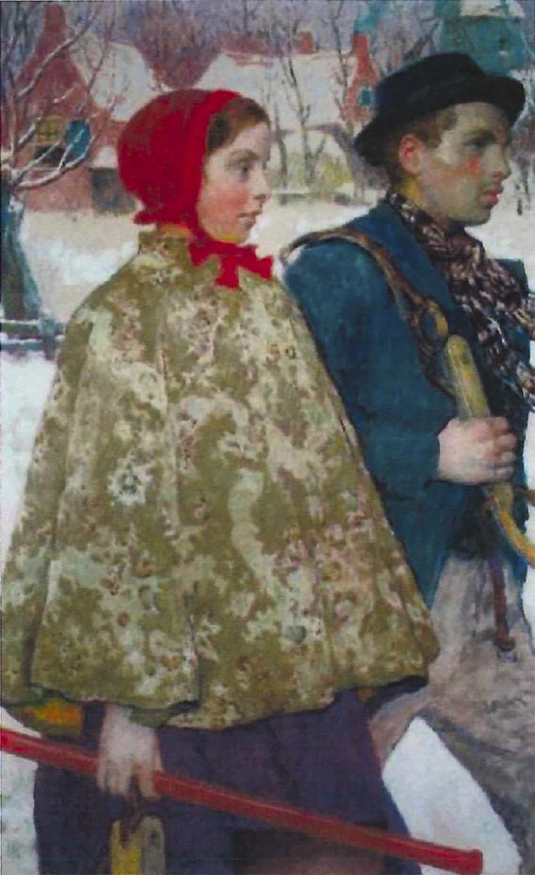 "Winter," by the artist Gari Melchers. The painting, stolen by the Nazis in 1933, was recovered by the FBI from a collection at the Arkell Museum in Canajoharie, N.Y.