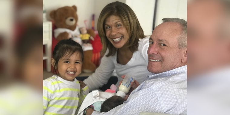 "TODAY" host Hoda Kotb with boyfriend Joel Schiffman and their daughters Haley Joy, 2, and baby Hope Catherine.