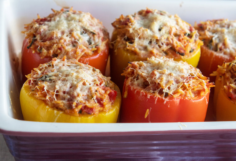 Orzo Stuffed Peppers