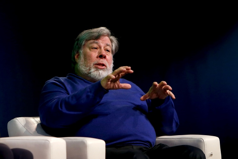 Image: Steve Wozniak speaks at a screening in Mountain View, Calif., on Jan. 17, 2018.