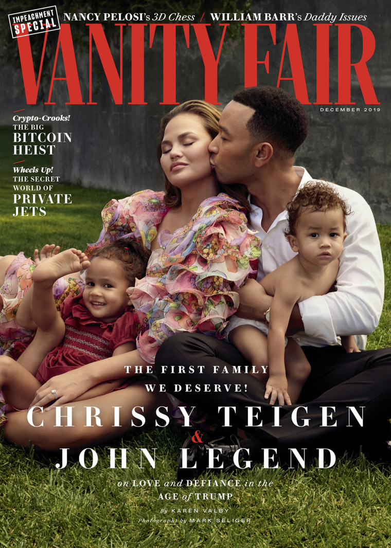 The whole family appears in the December issue of Vanity Fair.