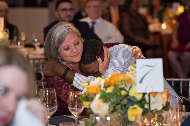 Lori Wood, seen here with Jonathan, was honored by Piedmont Healthcare for making a positive difference. 