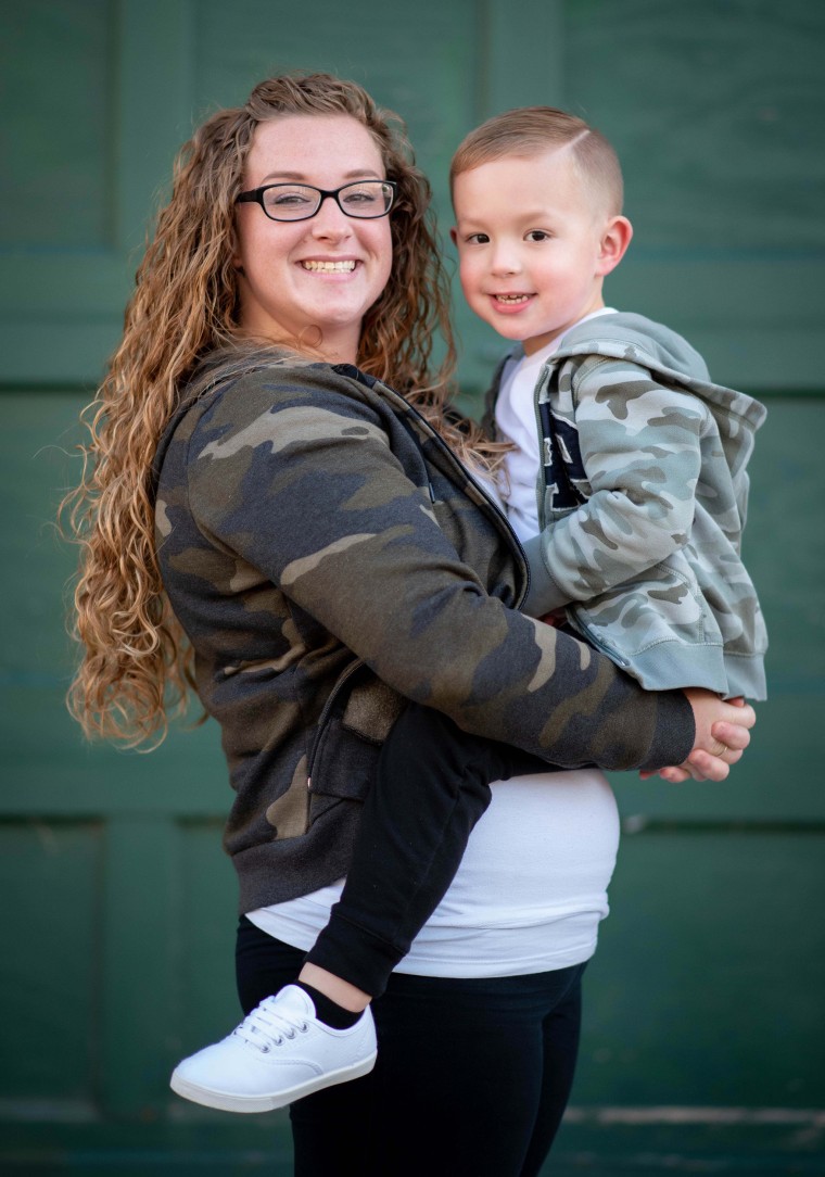 Erika Hurt and her 3-year-old son Parker.
