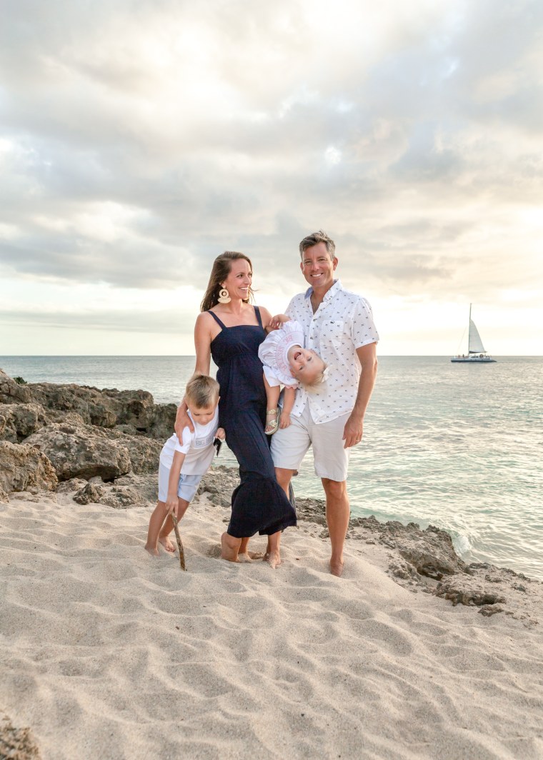 Katie and Tom Vail with their kids in Hawaii