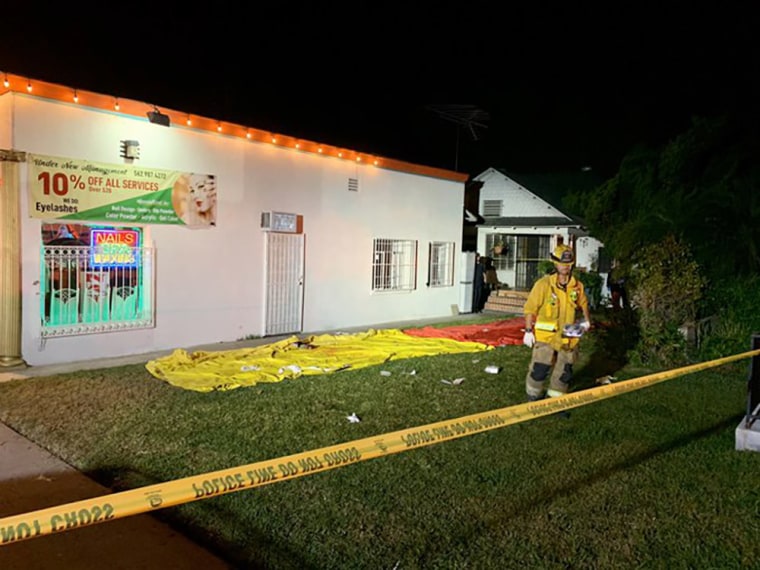 Image: Long Beach firefighters responded to shooting at a residence on the 2700 block of 7th Street.