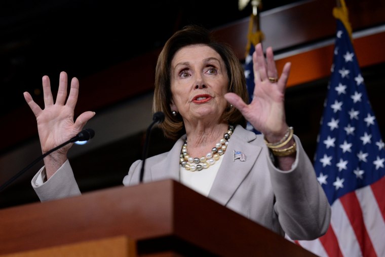 Image: U.S. House Speaker Pelosi speaks during a news conference on Capitol Hill in Washington