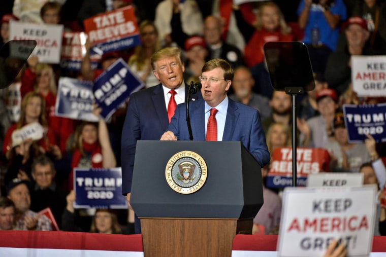 Image: President Trump Holds Rally In Tupelo, Mississippi