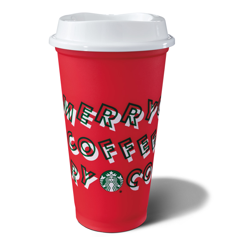 This year, Starbucks is also giving away limited-edition reusable cups while supplies last.