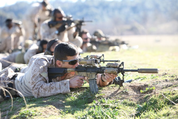 U.S. Marine Special Operations Team commander Derek Herrera and his team are seen in their final phase of training before they deployed to Afghanistan in May 2012.