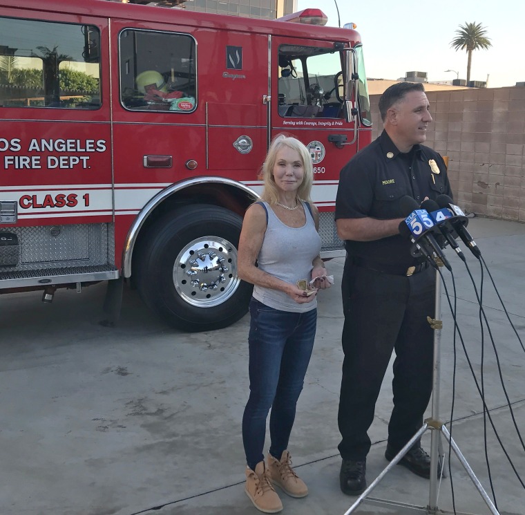 LAFD Assistant Chief Jaime Moore and Patty Shales 